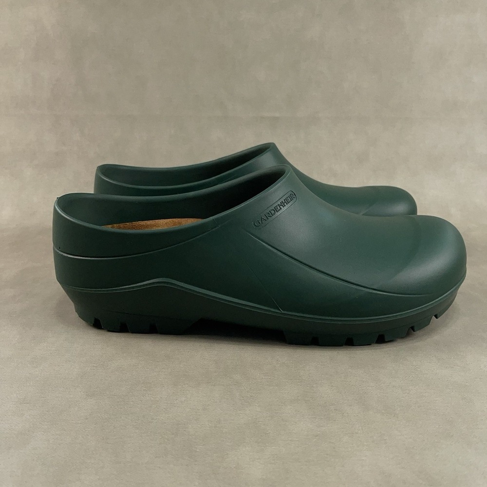 Gardenheir Green Rubber Slip-On Clog Shoes Closed Toe US 11 UK 10 EU 44